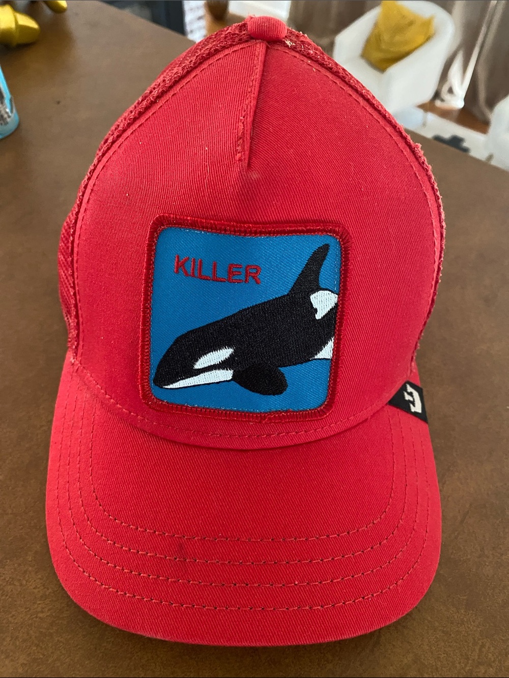 Goorin Bros red killer trucker hat
